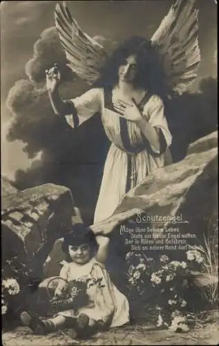 Ak Schutzengel, Möge über Deinem Leben stets ein treuer Engel wachen