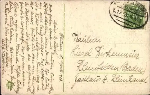 Künstler Ak Koch, Bunter Blumenstrauß in einer Vase