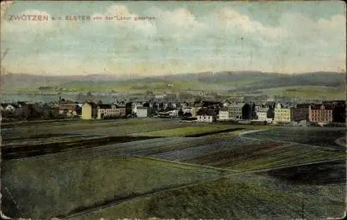 Ak Zwötzen Gera in Thüringen, Blick von der Lasur, Panorama