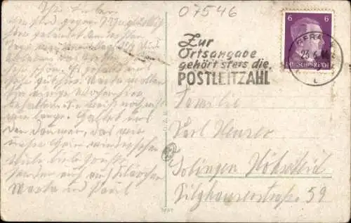 Ak Tinz Gera in Thüringen, Schloss