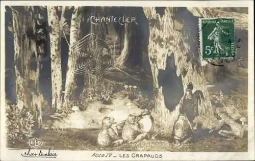 Ak Chantecler, Akt IV, Die Kröten