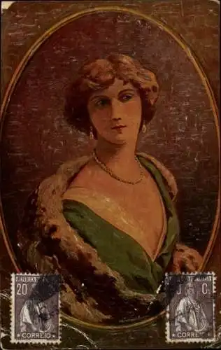 Künstler Ak Hähnel, Aristokratin, Gemaltes Portrait einer Frau