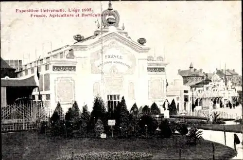 Ak Liège Lüttich Wallonien, Weltausstellung 1905, Frankreich, Landwirtschaft und Gartenbau