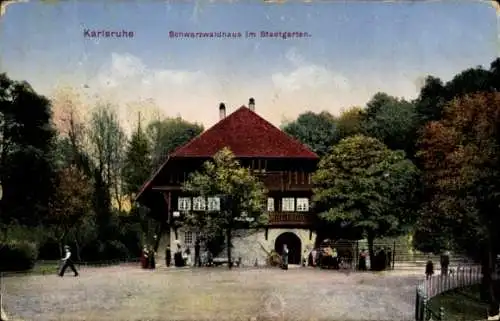 Ak Karlsruhe in Baden, Schwarzwaldhaus, Stadtgarten
