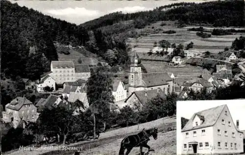 Ak Heimbuchenthal im Spessart, Teilansicht, Gasthof Zum Lamm