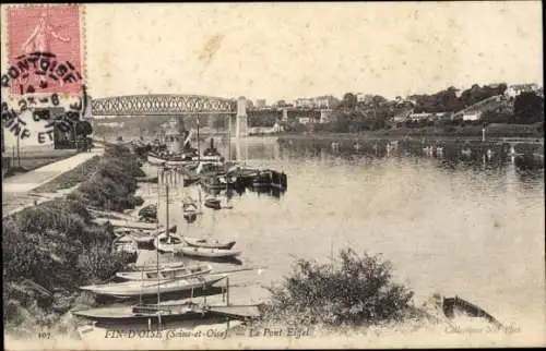 Ak Fin d'Oise Yvelines Frankreich, Pont Eiffel