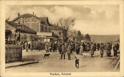 Ak Verdun Meuse, Bahnhof