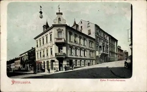 Ak Pirmasens am Pfälzerwald, Ecke Friedhofstraße