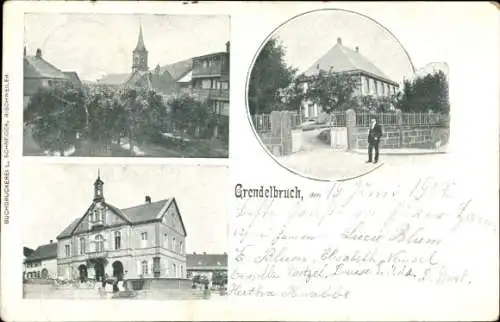 Ak Grendelbruch Elsass Bas Rhin, Teilansicht, Hotel Weber