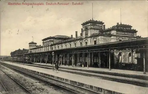 Ak Avricourt Allemand Deutsch Avricourt Meurthe et Moselle, Bahnhof