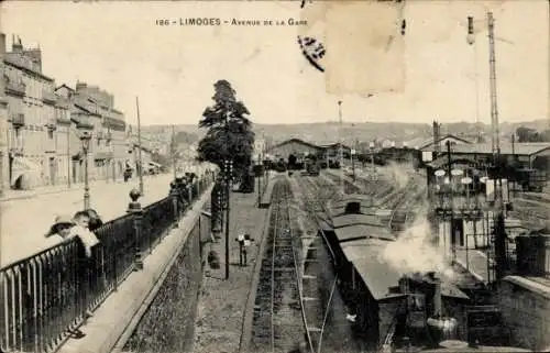 Ak Limoges Haute Vienne, Avenue de la Gare