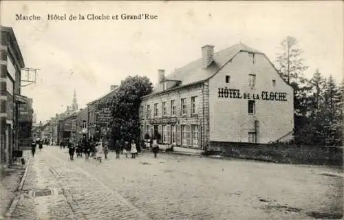 Foto Ak Marché Allouarde Somme, Hotel de la Cloche, Grande Rue