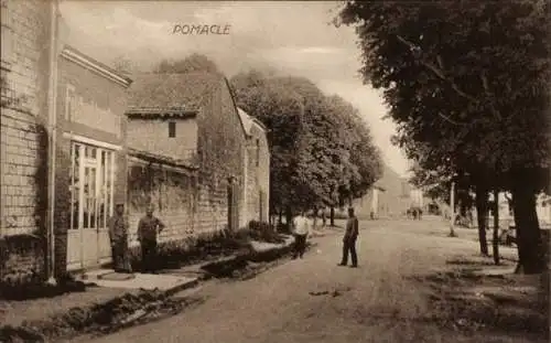 Ak Pomacle Marne, Straßenpartie, Feldbuchhandlung, Soldaten