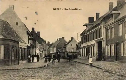 Ak Nesle-Somme, Rue Saint-Nicolas