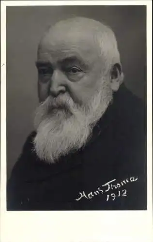 Foto Ak Maler Hans Thoma, Portrait, 1912