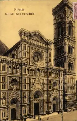 Ak Firenze Florenz Toscana, Kathedrale, verzierte Fassade