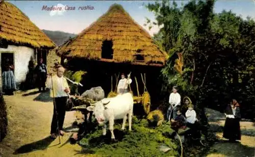 Ak Insel Madeira Portugal, Costume campestre