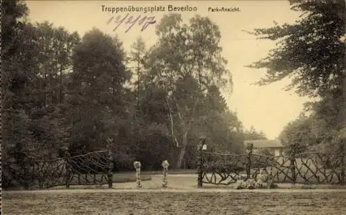 Ak Beverloo Beverlo Beringen Flandern Limburg, Truppenübungsplatz, Parkansicht