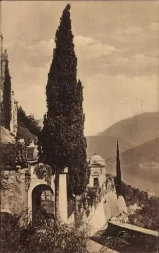 Ak Morcote Lago di Lugano Kanton Tessin, Teilansicht