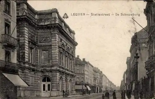 Ak Louvain Leuven Flämisch Brabant, Statiestraat, De Schouwbourg