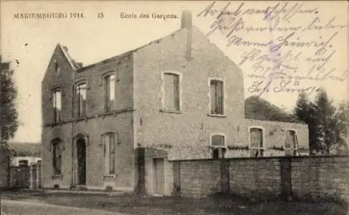 Ak Mariembourg Couvin Wallonien Namur, zerstörte Schule