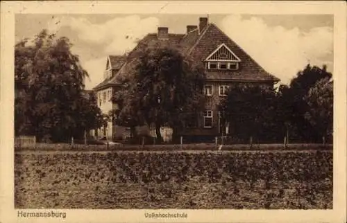 Ak Hermannsburg Südheide in der Lüneburger Heide, Volkshochschule