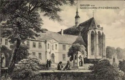 Ak Frenswegen Nordhorn in der Grafschaft Bentheim, Kirche, Kloster