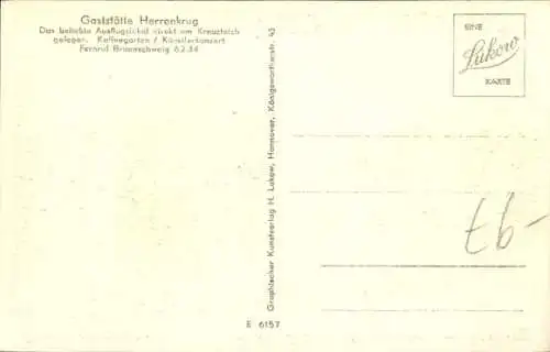 Ak Braunschweig Riddagshausen Niedersachsen, Gaststätte Herrenkrug