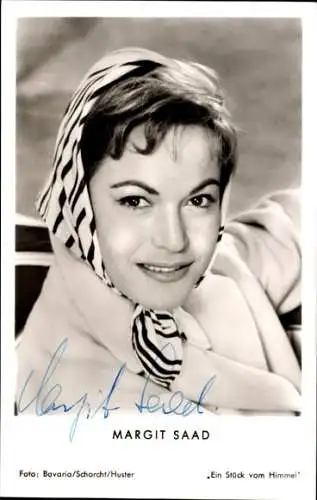 Ak Schauspielerin Margit Saad, Portrait, Autogramm