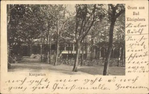 Ak Königsborn Unna im Ruhrgebiet, Kurgarten