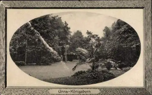 Passepartout Ak Königsborn Unna im Ruhrgebiet, Parkanlagen