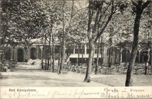 Ak Königsborn Unna im Ruhrgebiet, Kurgarten