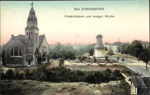 Ak Königsborn Unna im Ruhrgebiet, Friedrichsborn, evangelische Kirche