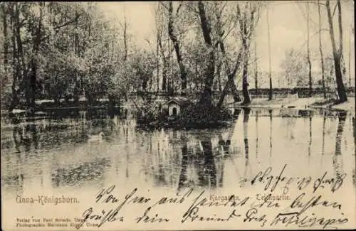 Ak Königsborn Unna im Ruhrgebiet, Kurgarten, Teich