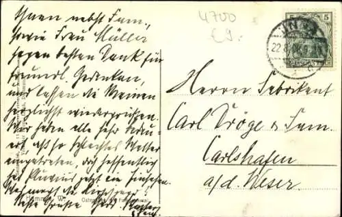 Ak Hamm in Westfalen, Ostenallee, Falkdenkmal