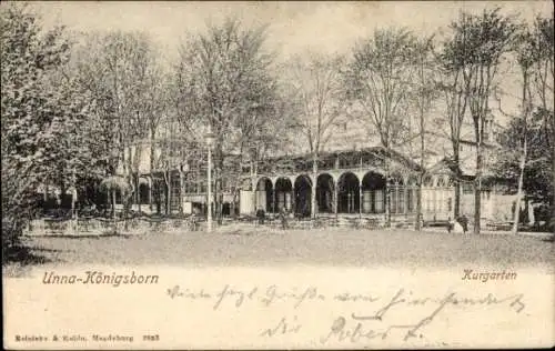 Ak Königsborn Unna im Ruhrgebiet, Kurgarten
