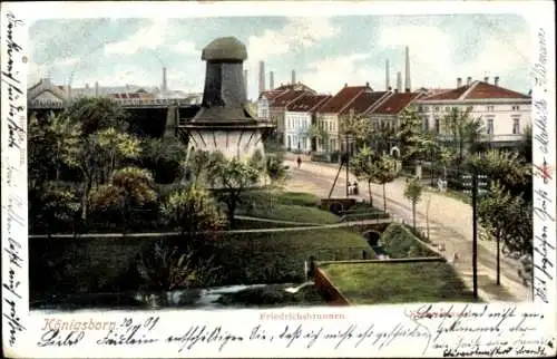 Ak Königsborn Unna im Ruhrgebiet, Windmühle, Friedrichsbrunnen, Kaiserstraße