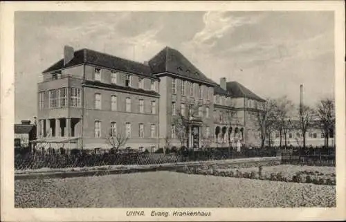 Ak Unna in Westfalen, Evangelisches Krankenhaus