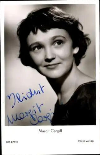 Ak Schauspielerin Margit Cargill, Portrait, Autogramm
