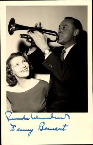 Ak Schauspielerin Renate Mannhardt, Schauspieler Denny Bennent, Portrait, Autogramm