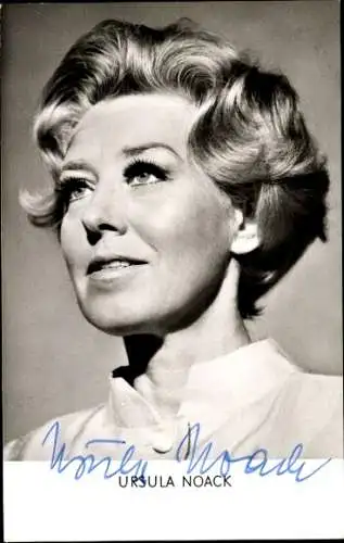 Ak Schauspielerin Ursula Noack, Portrait, Autogramm