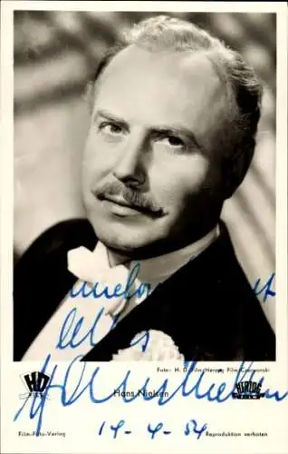 Ak Schauspieler Hans Nielsen, Portrait, Autogramm