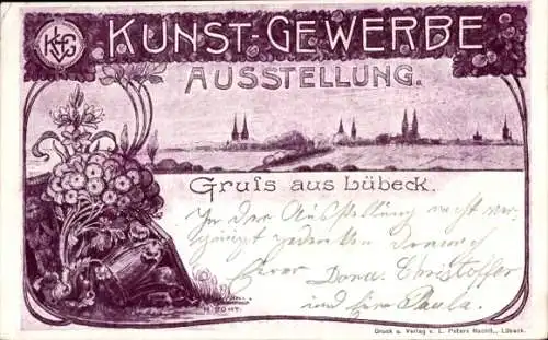 Künstler Litho Lübeck in Schleswig Holstein, Kunstgewerbeausstellung