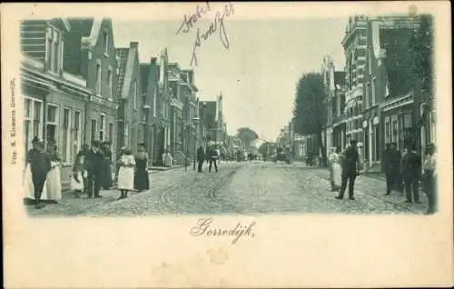 Ak Gorredijk Opsterland Fryslân Niederlande, Straßenpartie