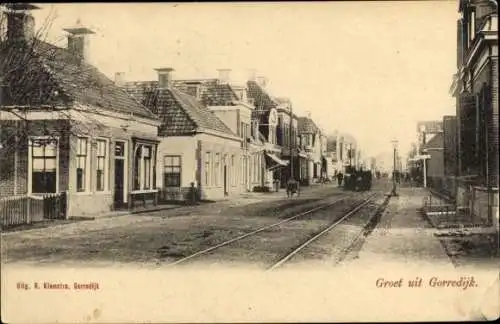 Ak Gorredijk Opsterland Fryslân Niederlande, Straßenpartie