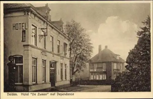 Ak Delden Gelderland, Hotel De Zwaan mit Dependance