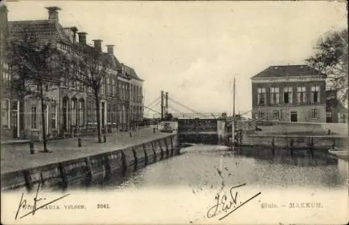 Ak Makkum-Friesland Niederlande, Sluis