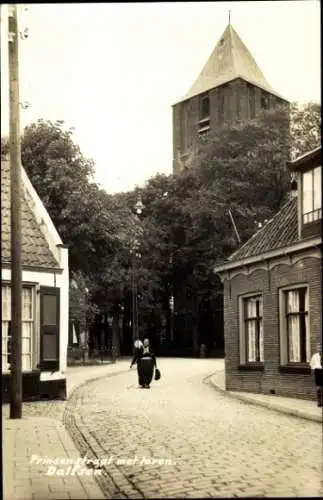 Ak Dalfsen Overijssel, Prinsenstraat mit Turm