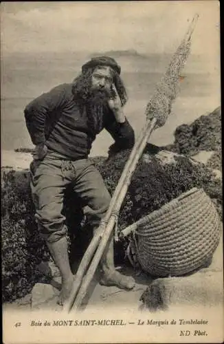 Ak Le Mont Saint Michel Manche, Der Marquis von Tombelaine