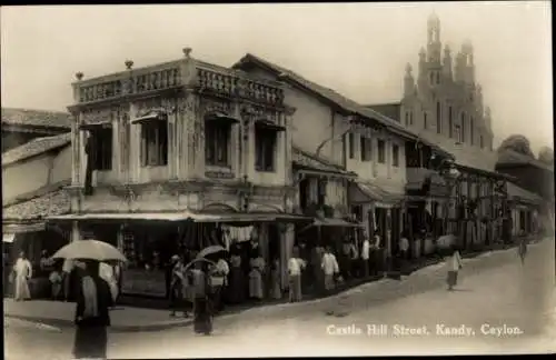 Ak Kandy Sri Lanka Ceylon, Burgbergstraße